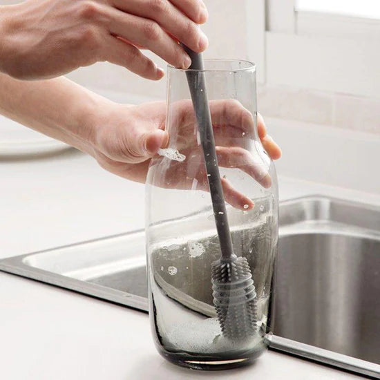 Escova de Silicone Para Lavar Copos, Garrafas, Mamadeiras ou Taças